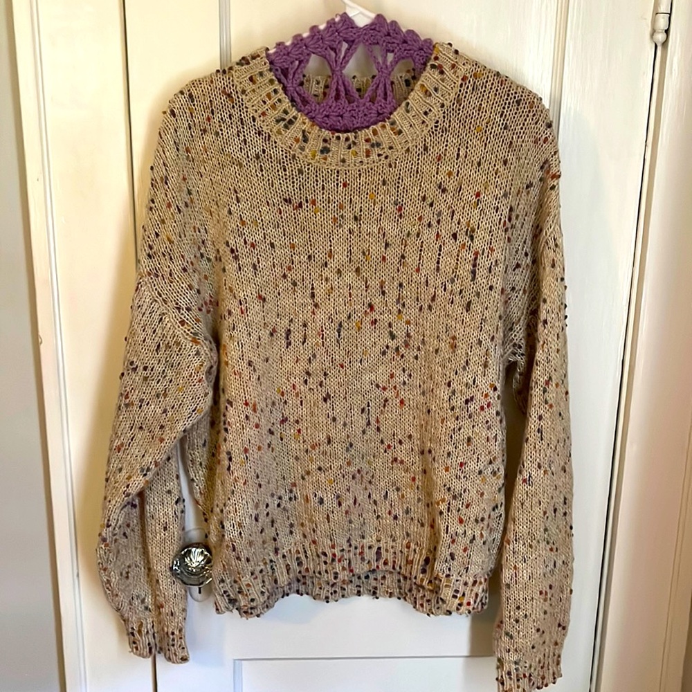 Another Love Confetti Sweater. Size L.